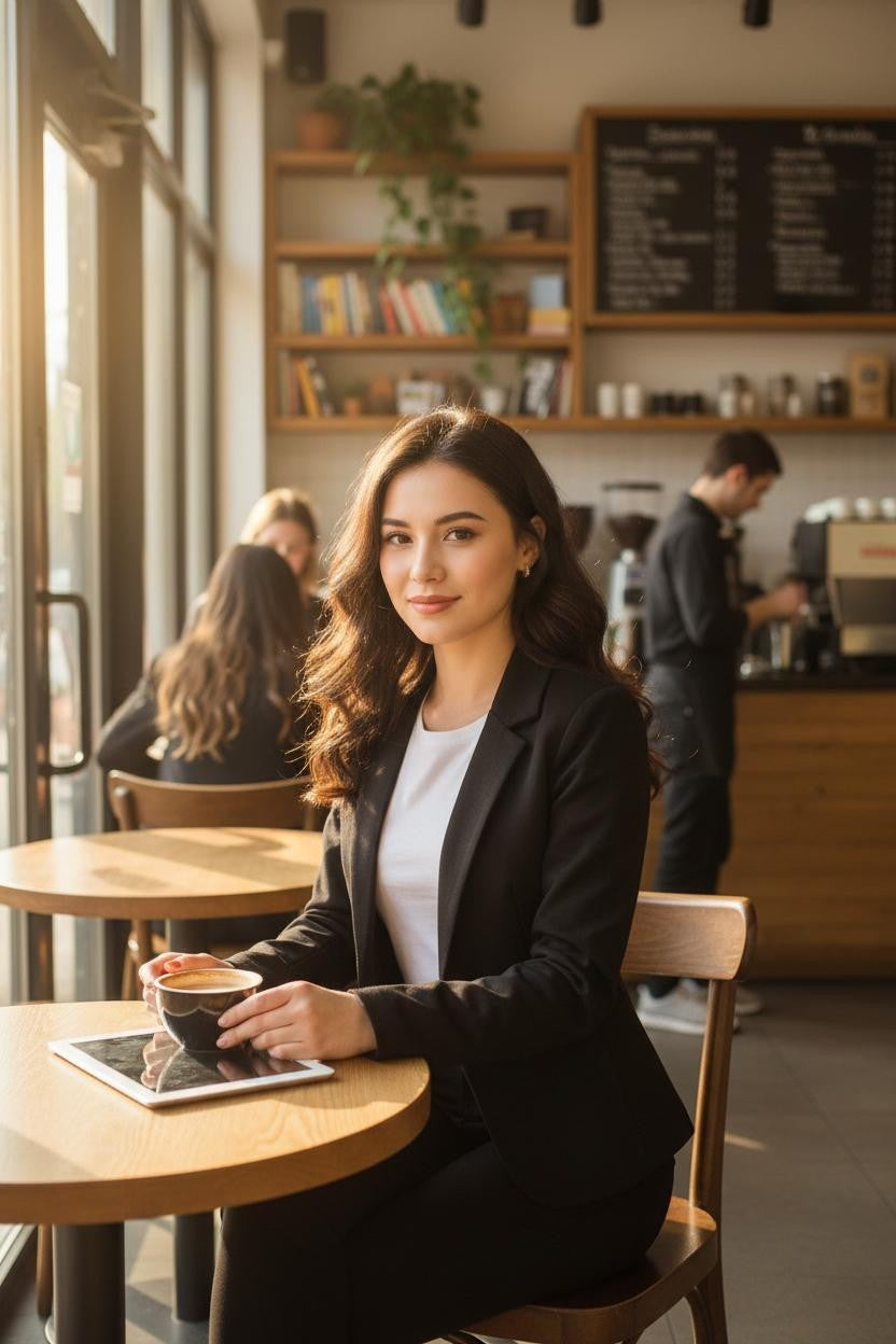 női blézer 3/4 ujjú fekete