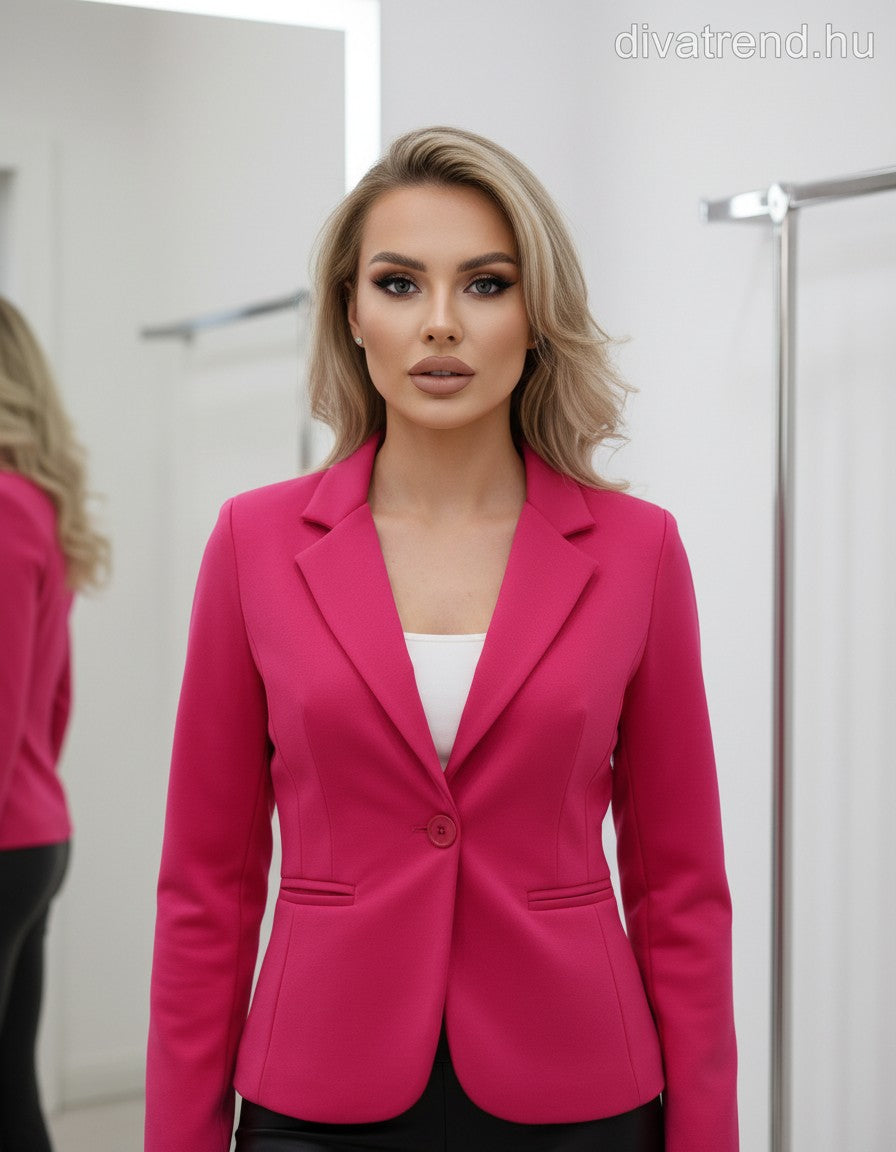 fukszia női karcsúsított blézer
