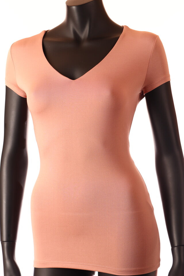 barna Kikiriki női póló V nyakú