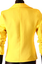 olasz női blézer háromnegyedes ujjú alakhangsúlyozó V nyakú