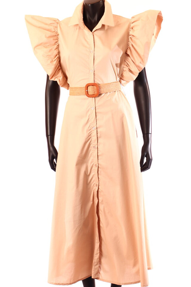 olasz ProntoModa ujjatlan V nyakú viszkóz női maxi ruha - alkalmi