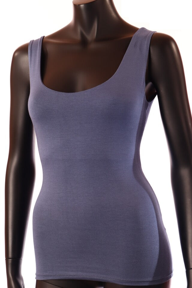kékesszürke viszkóz női basic top