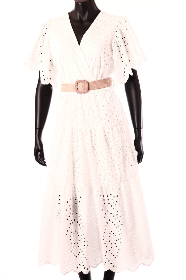 olasz női ruha ujjatlan kerek nyakú maxi