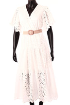 olasz női ruha ujjatlan kerek nyakú maxi