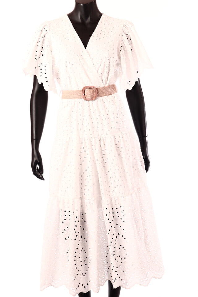 olasz női ruha ujjatlan kerek nyakú maxi