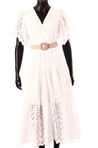 olasz női ruha ujjatlan kerek nyakú maxi