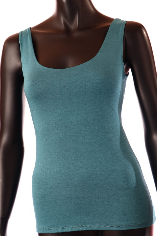 zöldesszürke viszkóz női basic top