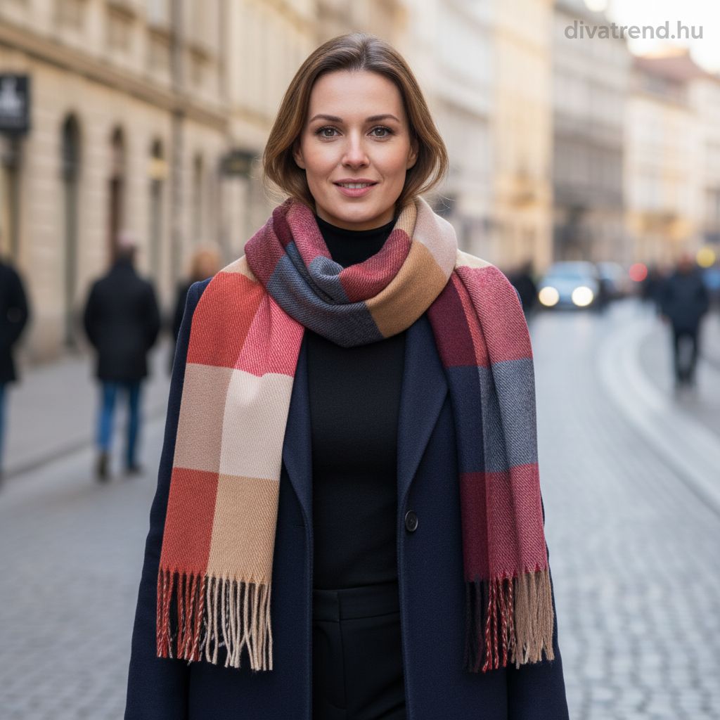 Yuongoia női kockás sál szalag