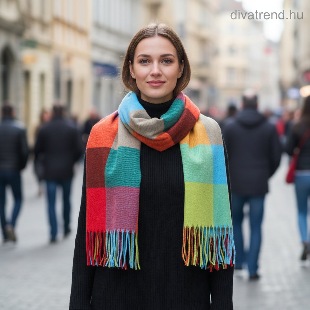 Yuongoia női kockás sál szalag