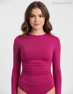 Kikiriki női body hosszú ujjú alakhangsúlyozó kerek nyakú