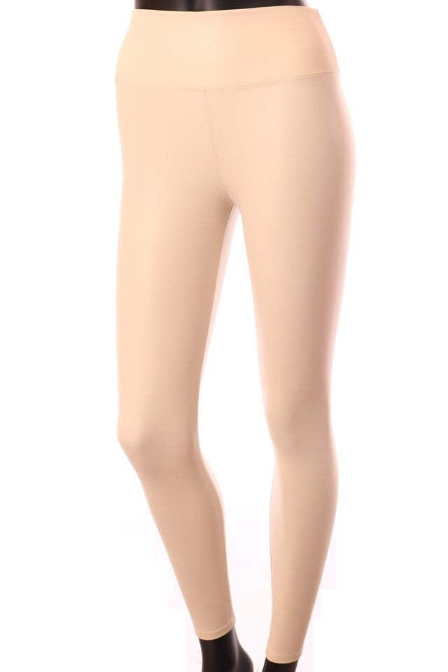 bézs bőr hatású leggings
