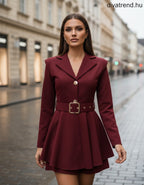 olasz női overál hosszú ujjú rövid V nyakú