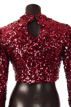 olasz női felső hosszú ujjú magas nyakú hátulról