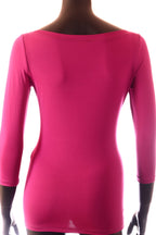 Kikiriki női felső 3/4 ujjú csónak nyakú hátulról