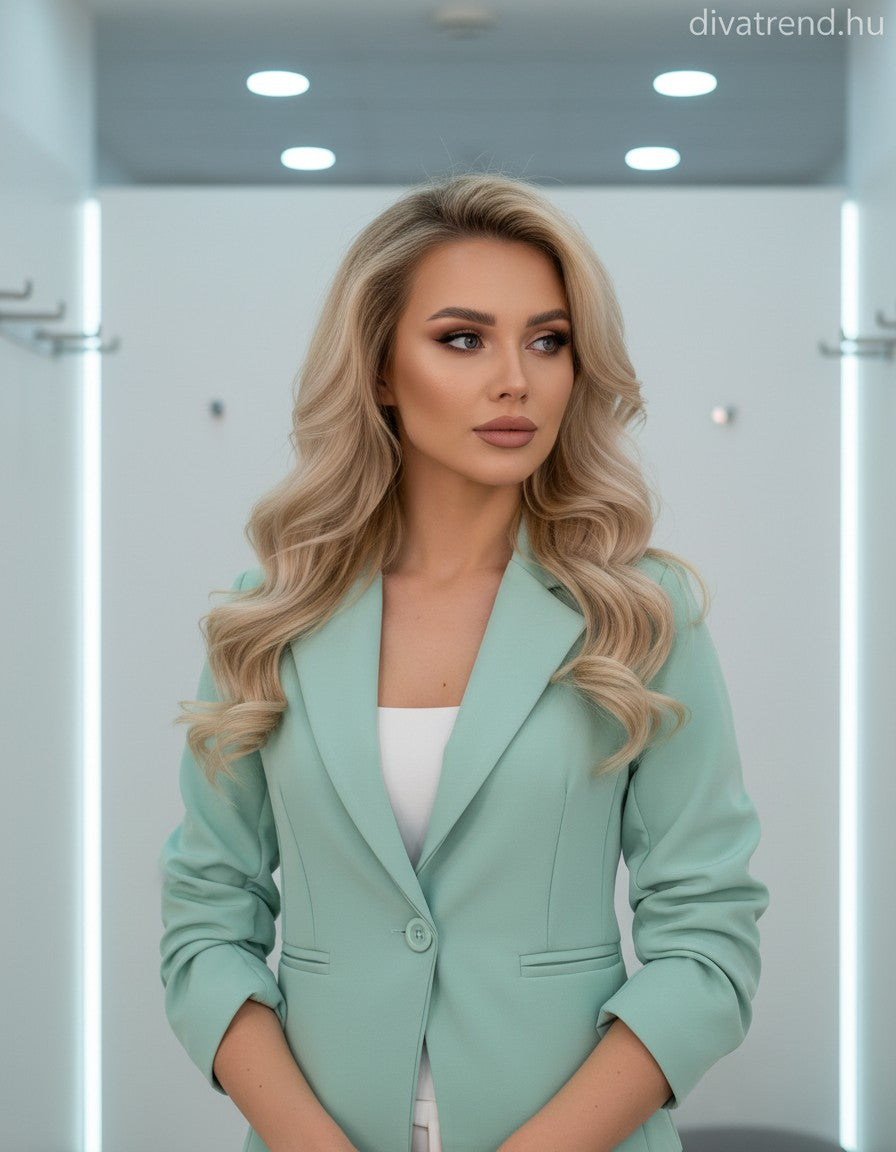 zöldesszürke blézer