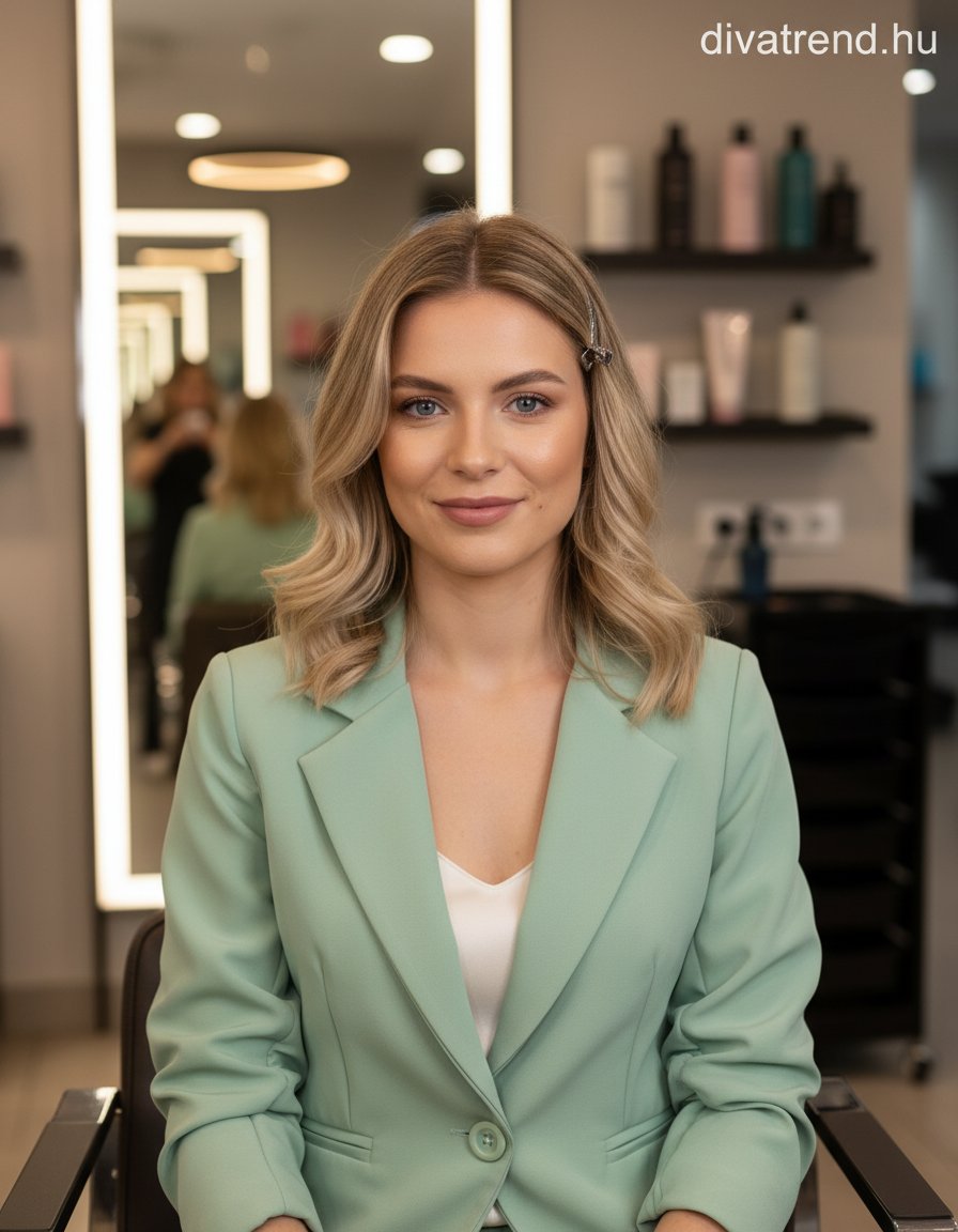 zöldesszürke blézer