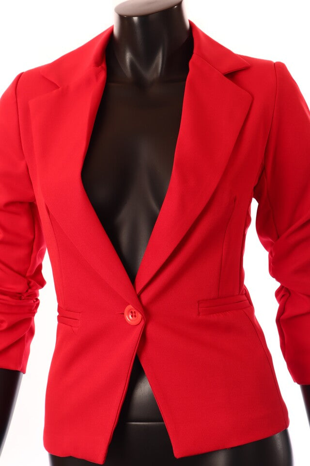 piros sötét blézer