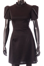 olasz női ruha rövid ujjú kerek nyakú térd