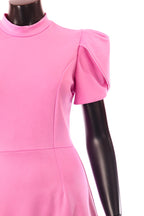 olasz női ruha rövid ujjú kerek nyakú térd