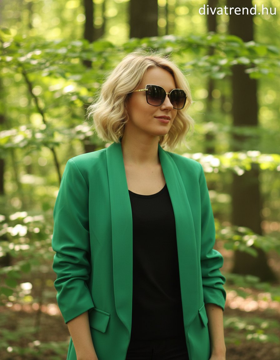 zöld blézer