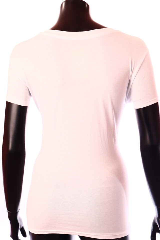 Timiami női mintás pamut póló rövid ujjú alakhangsúlyozó kerek nyakú