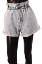 Trendying női mintás farmer nadrág rövid