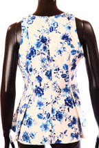 virágmintás nyári peplum top hátulról