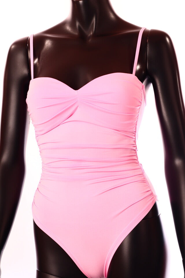 pink Lovery viszkóz női body, spagettipántos