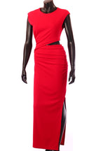 olasz női ruha ujjatlan kerek nyakú maxi