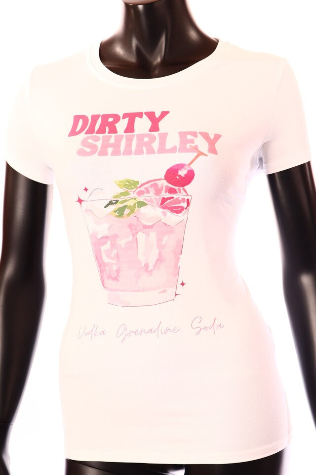 olasz női mintás póló rövid ujjú kerek nyakú