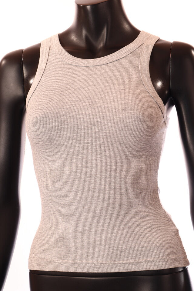 ChanceOff női top ujjatlan alakhangsúlyozó kerek nyakú