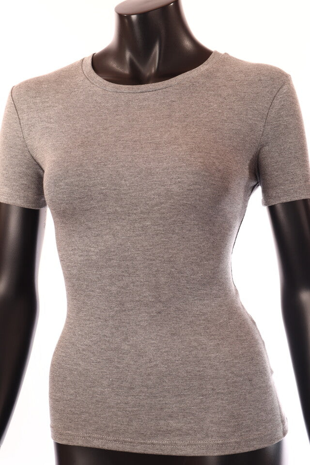 szürke női pamut póló