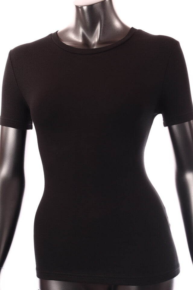 fekete női pamut póló