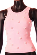 ChanceOff női top ujjatlan alakhangsúlyozó kerek nyakú