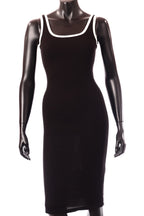 olasz női vékony ruha ujjatlan alakhangsúlyozó kerek nyakú maxi