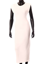 olasz női vékony ruha ujjatlan alakhangsúlyozó kerek nyakú maxi