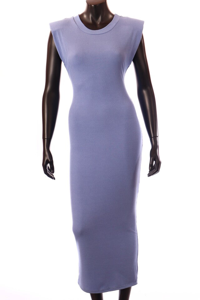 olasz női vékony ruha ujjatlan alakhangsúlyozó kerek nyakú maxi