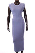 olasz női vékony ruha ujjatlan alakhangsúlyozó kerek nyakú maxi