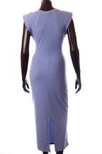 olasz női vékony ruha ujjatlan alakhangsúlyozó kerek nyakú maxi