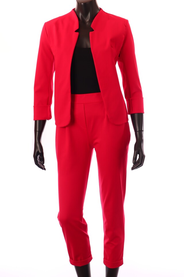 piros elegáns női szett