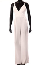 olasz női overál ujjatlan hosszú V nyakú