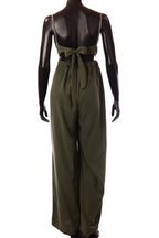 olasz női overál ujjatlan hosszú V nyakú