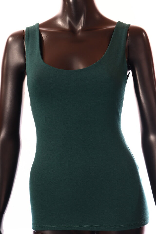 - zöld sötét viszkóz női basic top