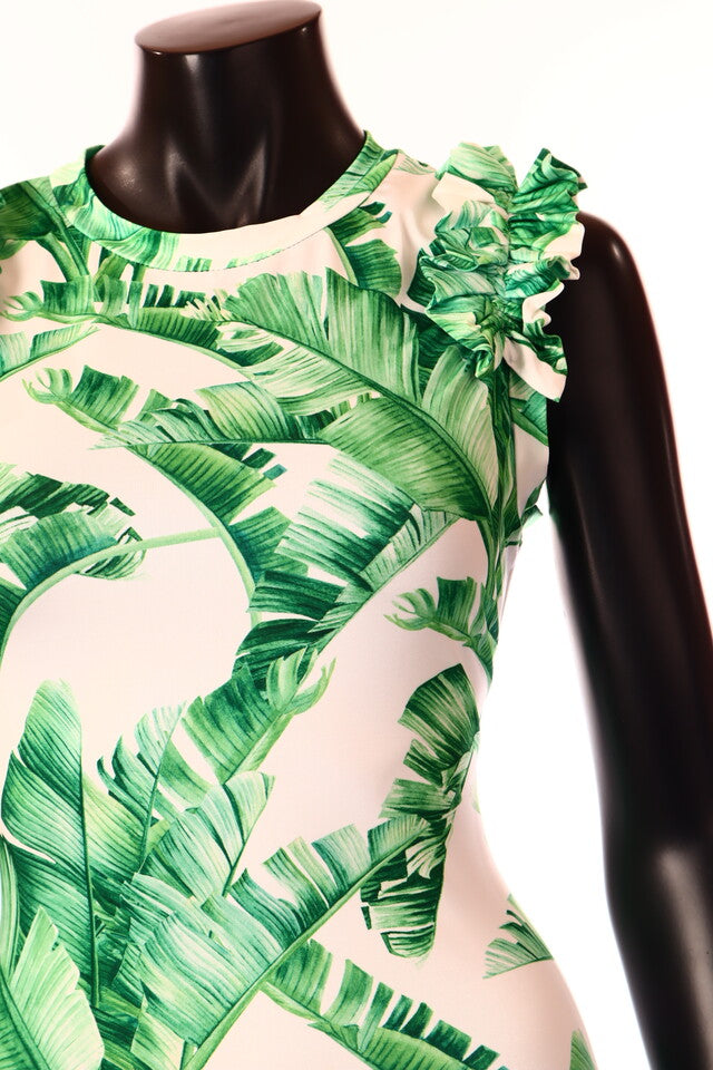 olasz női mintás vékony felső ujjatlan alakhangsúlyozó kerek nyakú