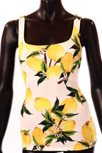 olasz női mintás felső ujjatlan alakhangsúlyozó U nyakú