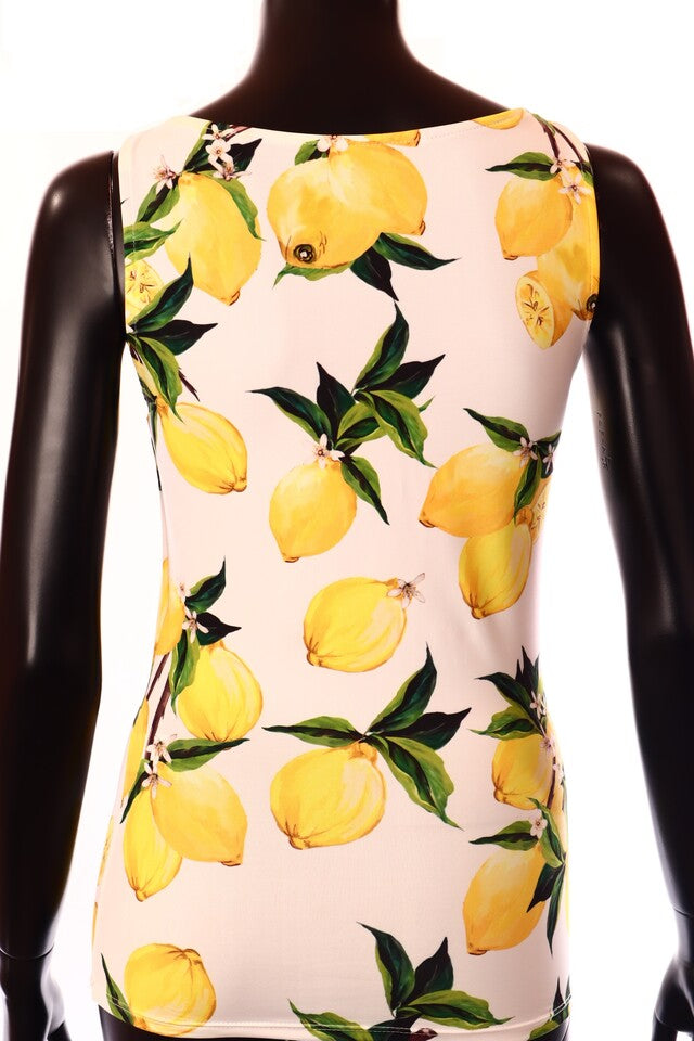 olasz női mintás felső ujjatlan alakhangsúlyozó U nyakú