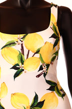 olasz női mintás felső ujjatlan alakhangsúlyozó U nyakú