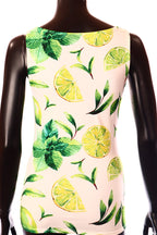 olasz női mintás felső ujjatlan alakhangsúlyozó U nyakú