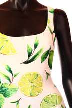 olasz női mintás felső ujjatlan alakhangsúlyozó U nyakú