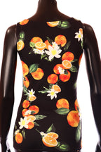 olasz női mintás felső ujjatlan alakhangsúlyozó U nyakú